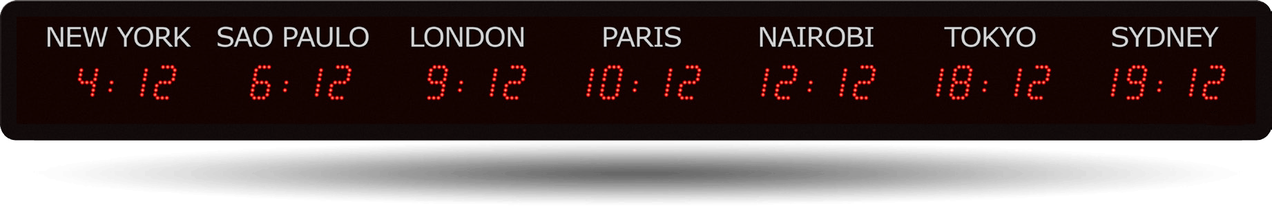 CSI World Style Time Zone Clock System